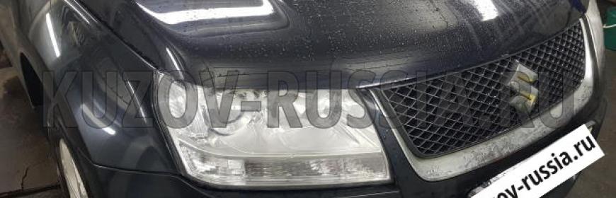 Кузовной ремонт и покраска капота и стоек Suzuki Grand Vitara