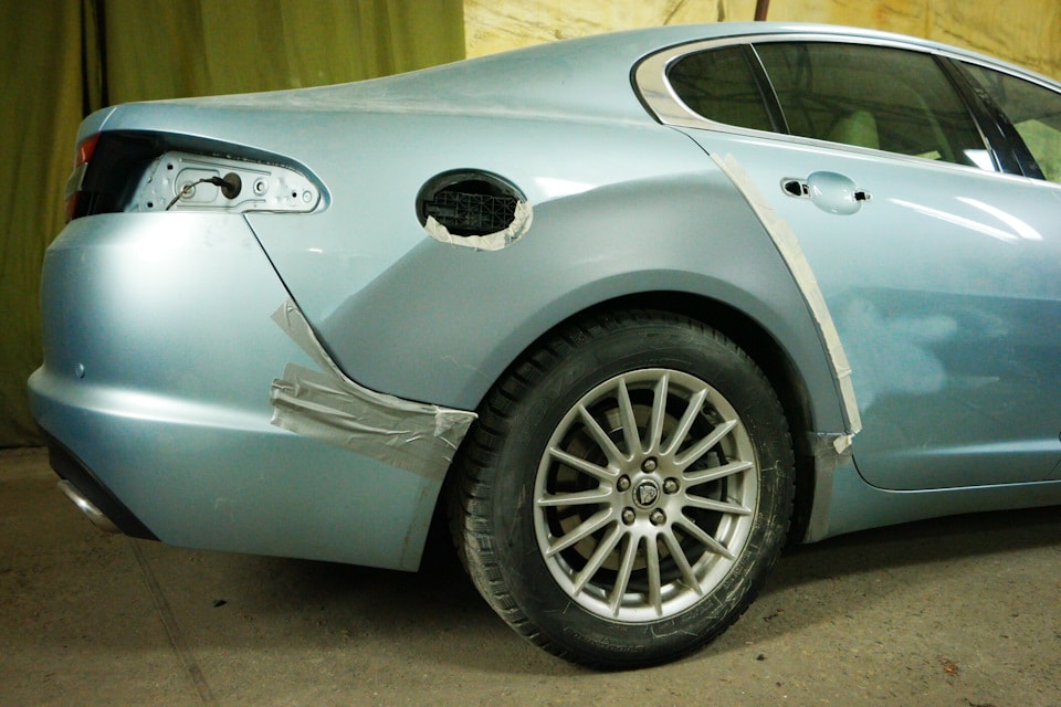 пример кузовного ремонта jaguar